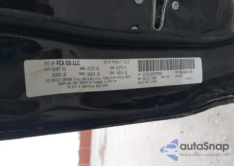 2015 Dodge Charger Sxt из США, поврежденный, VIN 2C3CDXJG2FH875529